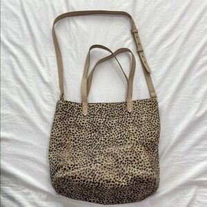 Madewell Medium Transport Leopard-Print Calf Hair Tote